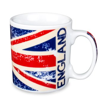 Caneca de Porcelana 320 ml decoração faixa-Inglaterra