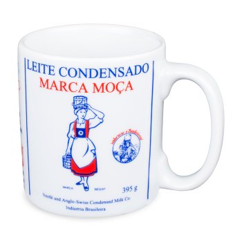 Caneca de Porcelana 320 ml decoração faixa-Leite Moça