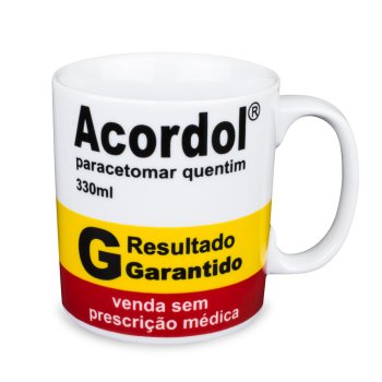 Caneca de Porcelana 320 ml decoração faixa- Acordol