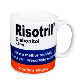 Caneca de Porcelana 320 ml decoração faixa- Risotril