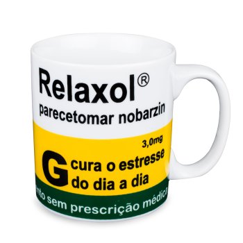 Caneca de Porcelana 320 ml decoração faixa- Relaxol