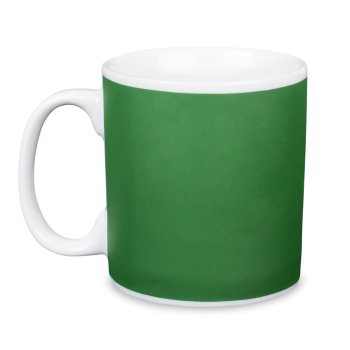 Caneca de Porcelana 320 ml decoração faixa- Lousa Verde