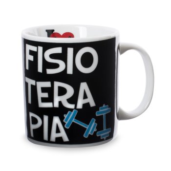 Caneca de Porcelana 320 ml decoração faixa- Fisioterapia