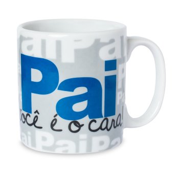 Caneca de Porcelana 320 ml decoração faixa-Pai você é o cara.