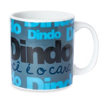 Caneca de Porcelana 320 ml decoração faixa-Dindo você é o cara.