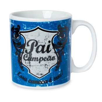 Caneca de Porcelana 320 ml decoração faixa-Pai campeão