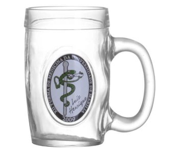 Caneca Chopp de Vidro Medalha 300 ml