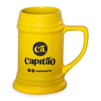 Caneca Porcelana Chopp 450/ 500 ml Cor Amarela