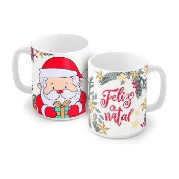 Caneca Porcelana 320 ml - Feliz Natal 840