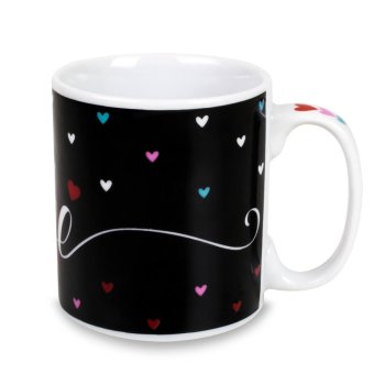 Caneca de Porcelana 320 ml decoração faixa- Love