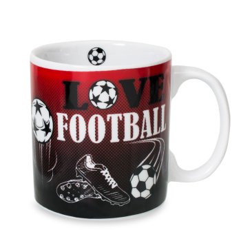 Caneca de Porcelana 320 ml decoração faixa- Tricolor Paulista